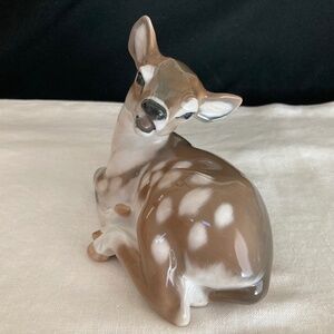 Vintage Royal Copenhagen Reclining Deer Figurine, Denmark, c. 1950s–60s